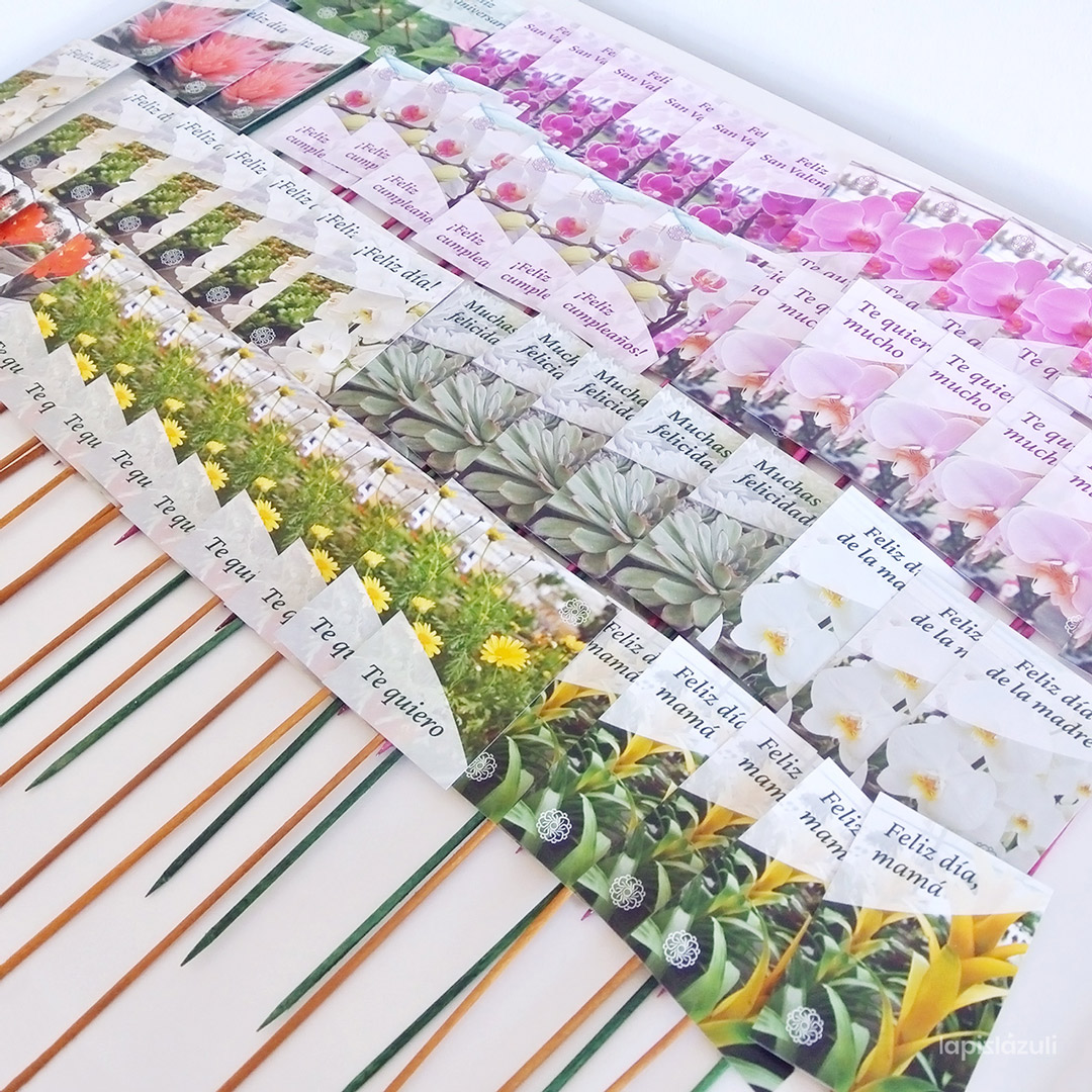 Tarjetas de regalo floral para Orquídeas Las Mesas, conjunto de 100 tarjetas