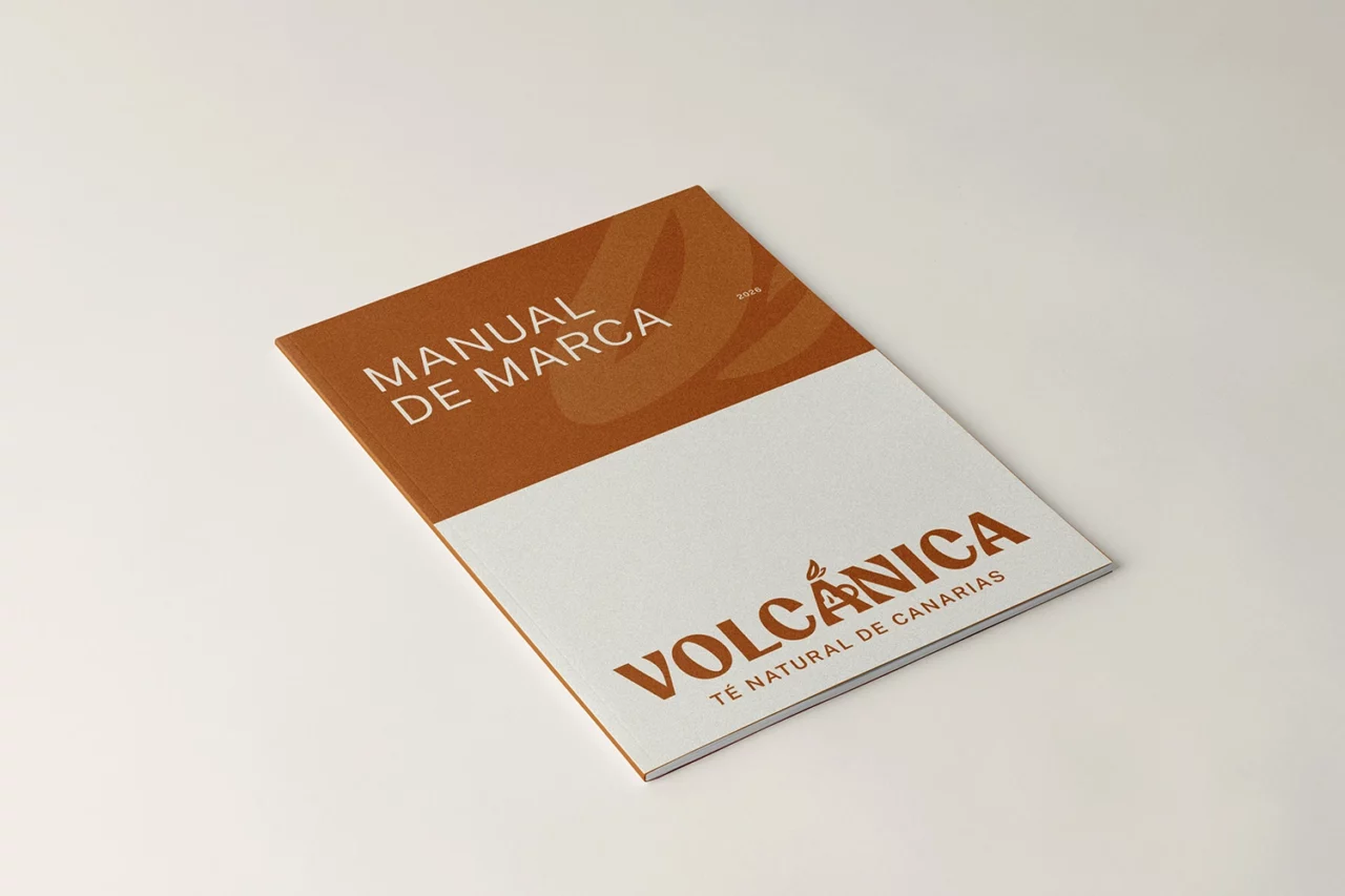 Diseño de manual de marca para marca de té natural hecho en Canarias. Volcánica.